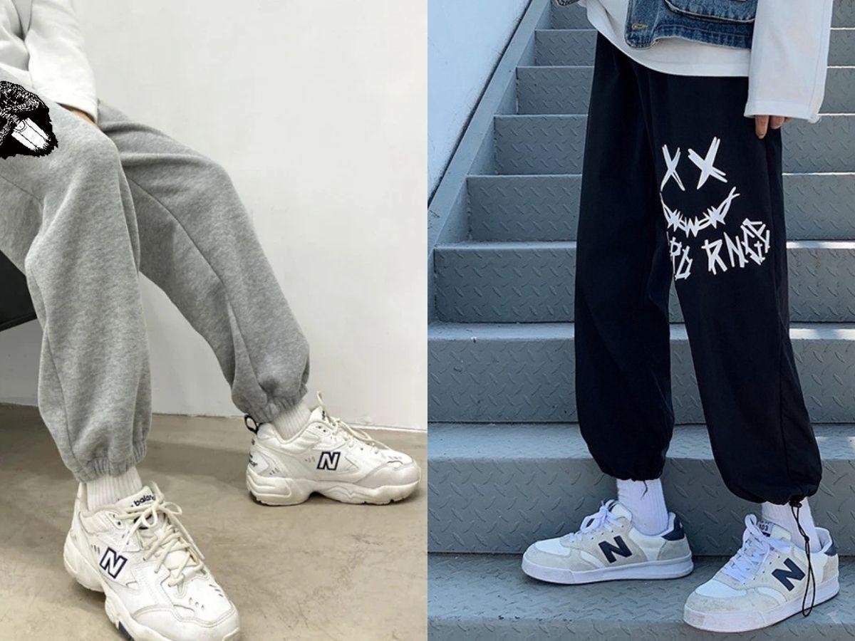 Jogger ống suông không ôm sát vào chân tạo cảm giác thoải mái khi mặc