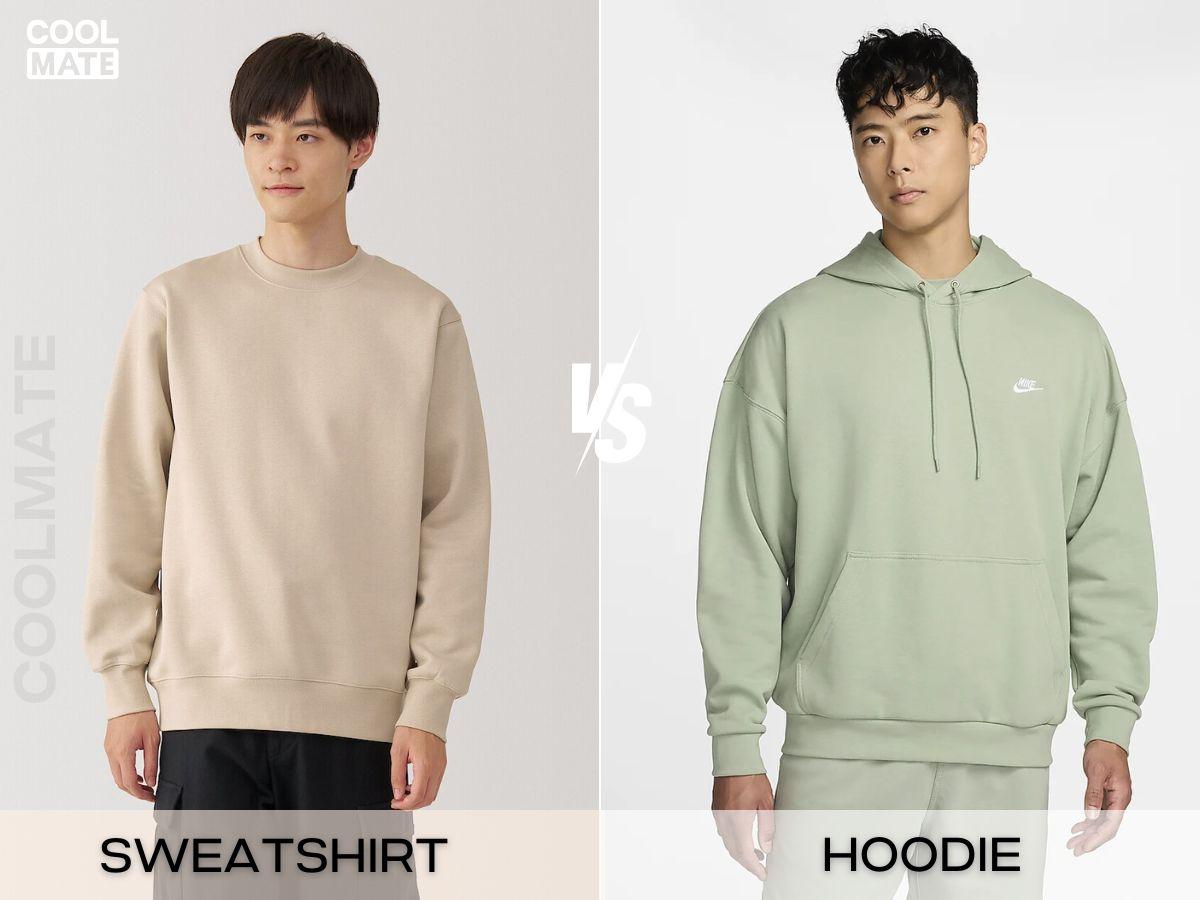 2.2. Phân biệt áo Sweatshirt và áo Hoodie 