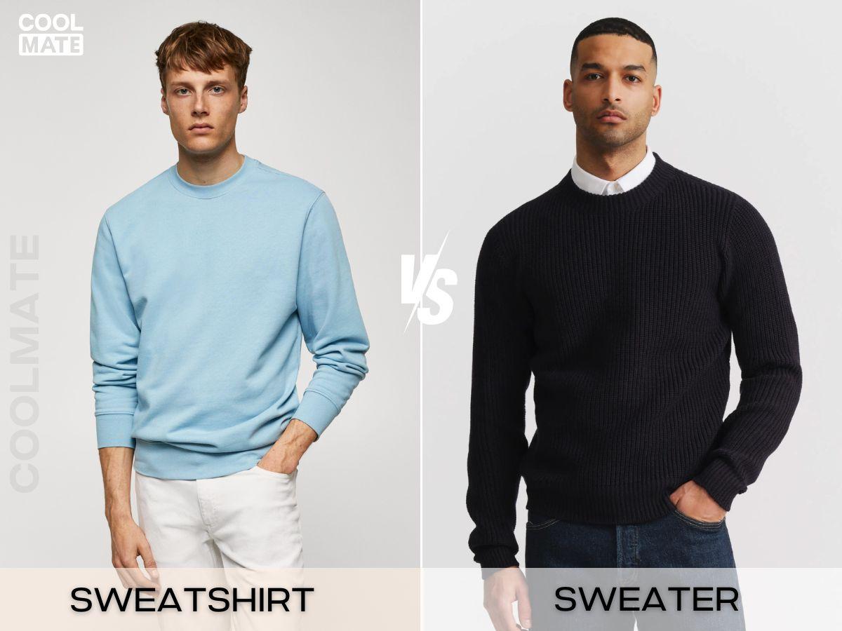 2.1. Phân biệt áo Sweater và Sweatshirt