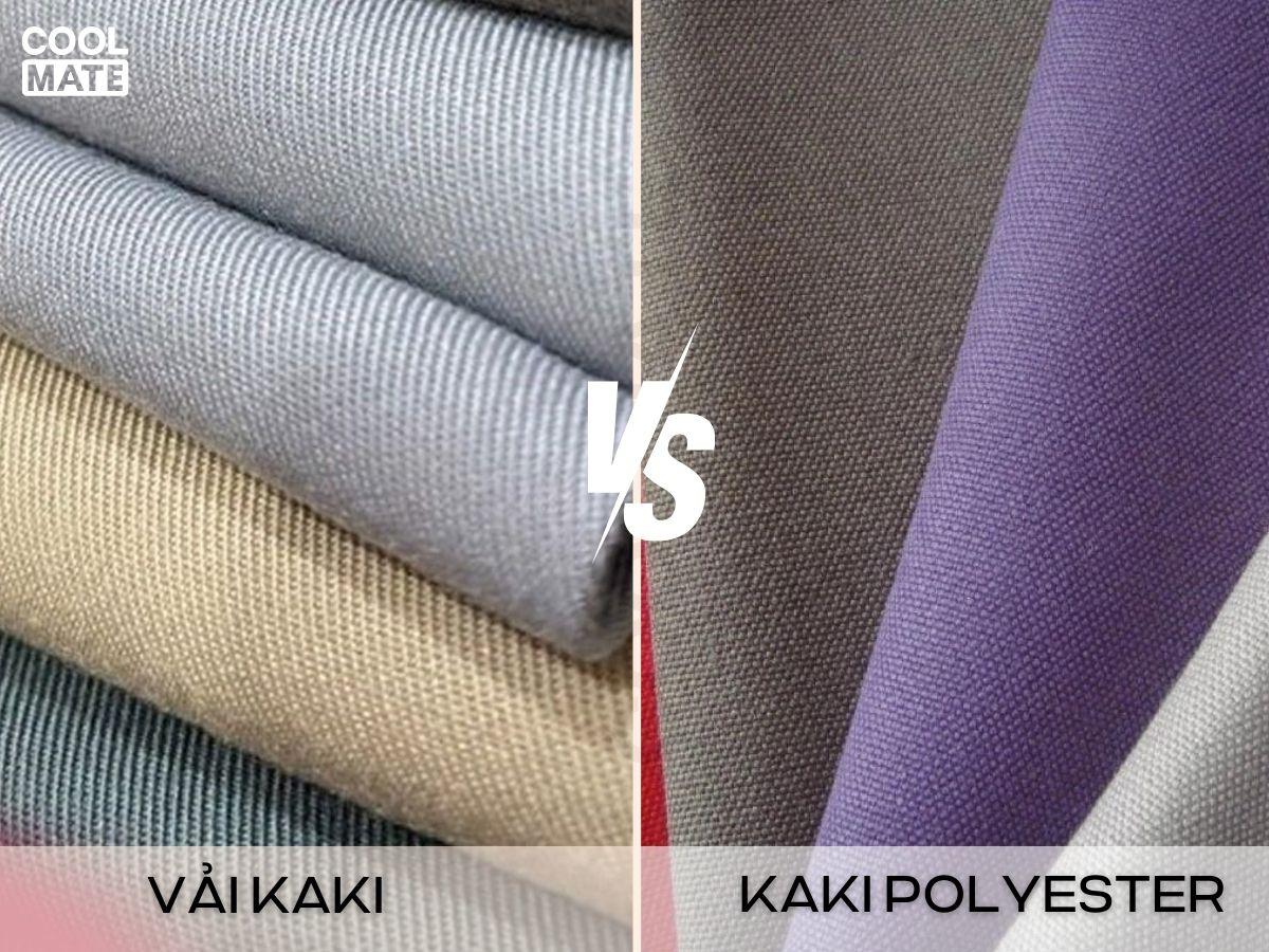 Phân biệt vải kaki và kaki polyester 