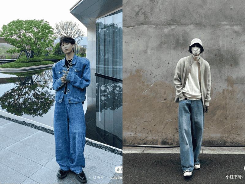 Phối áo khoác oversize với quần ống rộng