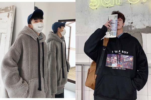 Phối áo khoác oversize với áo hoodie