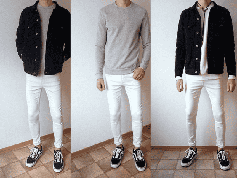 Áo khoác Denim và giày Vans