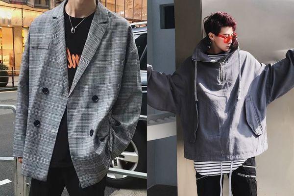 Áo khoác oversize nam thời thượng