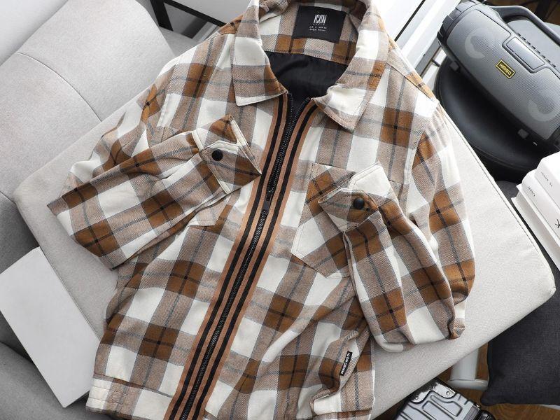 Áo khoác kẻ của Icon Denim với chất lượng tốt và giá cả cạnh tranh