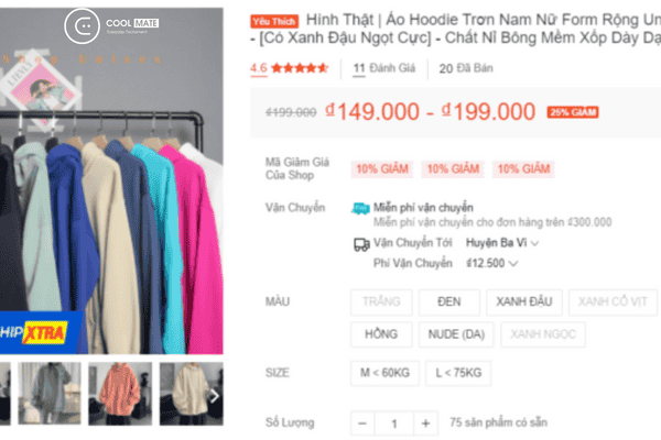 Áo khoác Hoodie Shopee của nhà Bum Shop