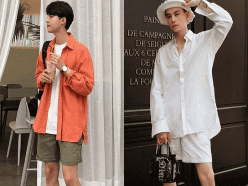 Áo sơ mi Local Brand với quần short