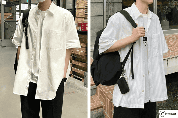 Phối áo khoác sơ mi cùng với áo thun basic - Phong cách thời trang nam