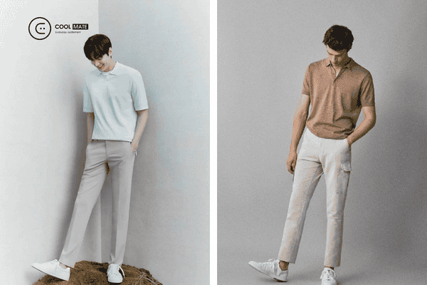 Cách mix áo polo quần kaki nam ông suông được nhiều bạn trẻ hiện  nay yêu thích