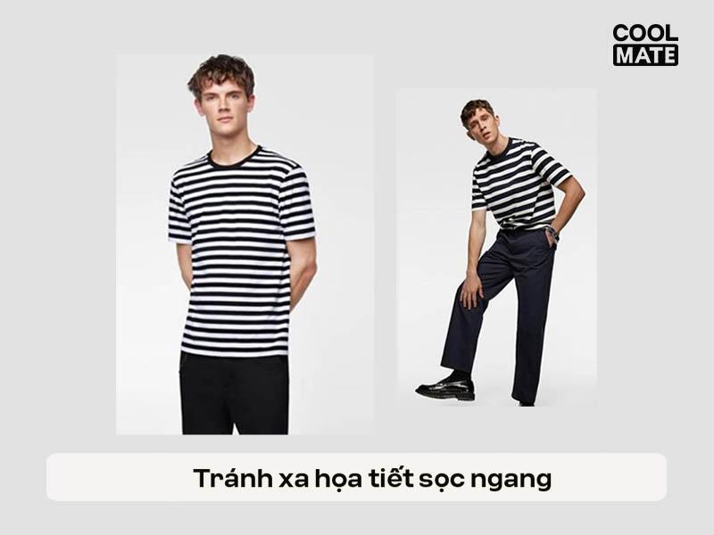 Tránh xa trang phục họa tiết sọc ngang