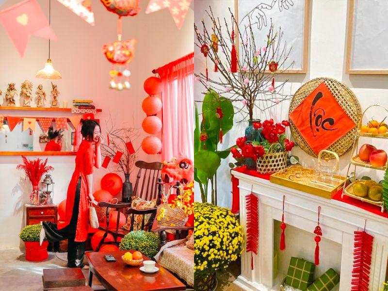 Trang trí theo những tiểu cảnh nhỏ trong quán