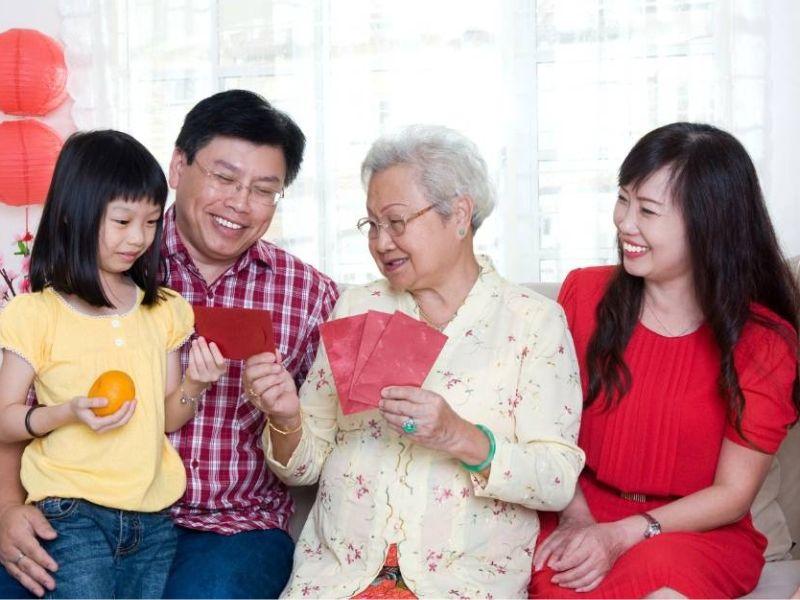 Ông bà nào luôn mong nhận được những lời chúc đầy tình cảm từ con cháu