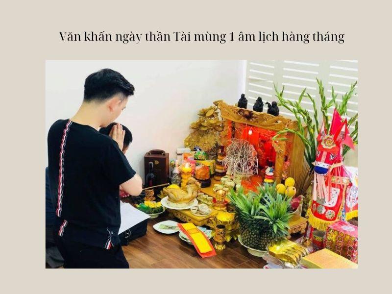 Văn khấn ngày thần Tài mùng 1 âm lịch hàng tháng
