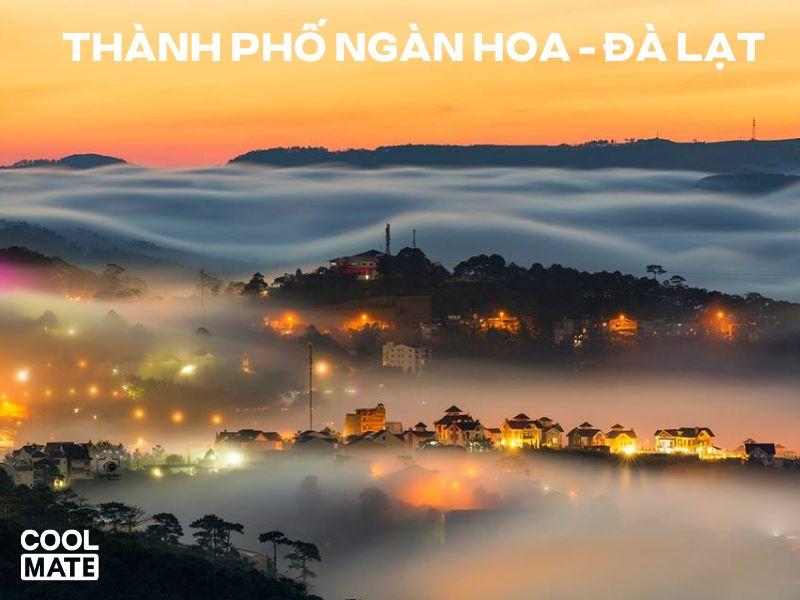Th&agrave;nh phố ng&agrave;n hoa ngập tr&agrave;n trong sương sớm