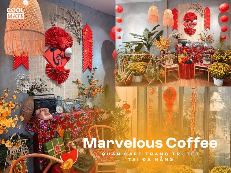 quán cafe trang trí Tết tại Đà Nẵng