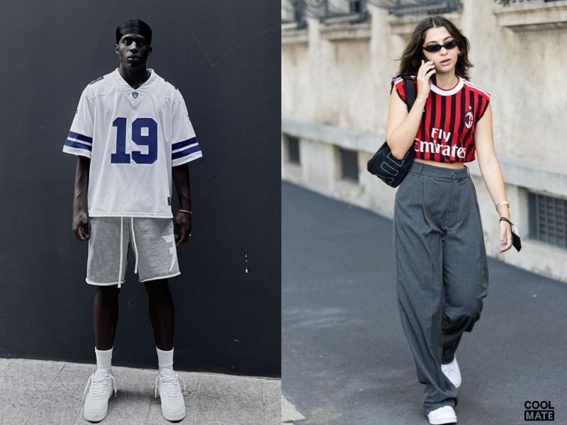 Áo Jersey cũng xuất hiện nhiều trong các outfit phong cách Y2K