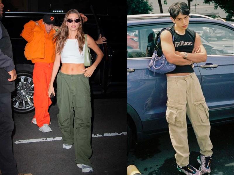 Áo tank top + quần cargo