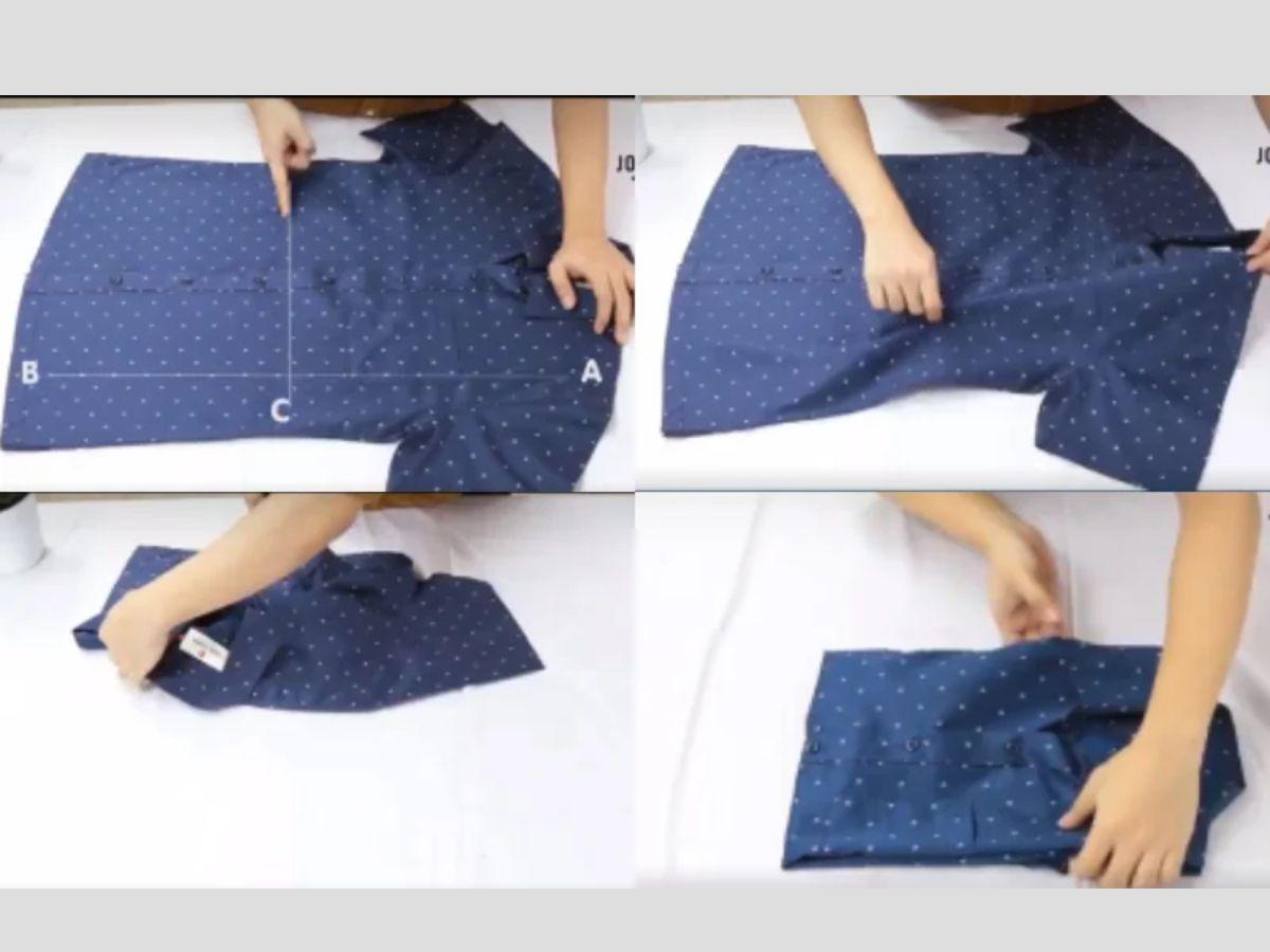 Cách gấp áo sơ mi thần tốc