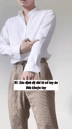 Kiểu xắn tay áo The Master - Bước 1