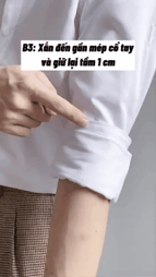 Kiểu xắn tay áo The Master - bước 3