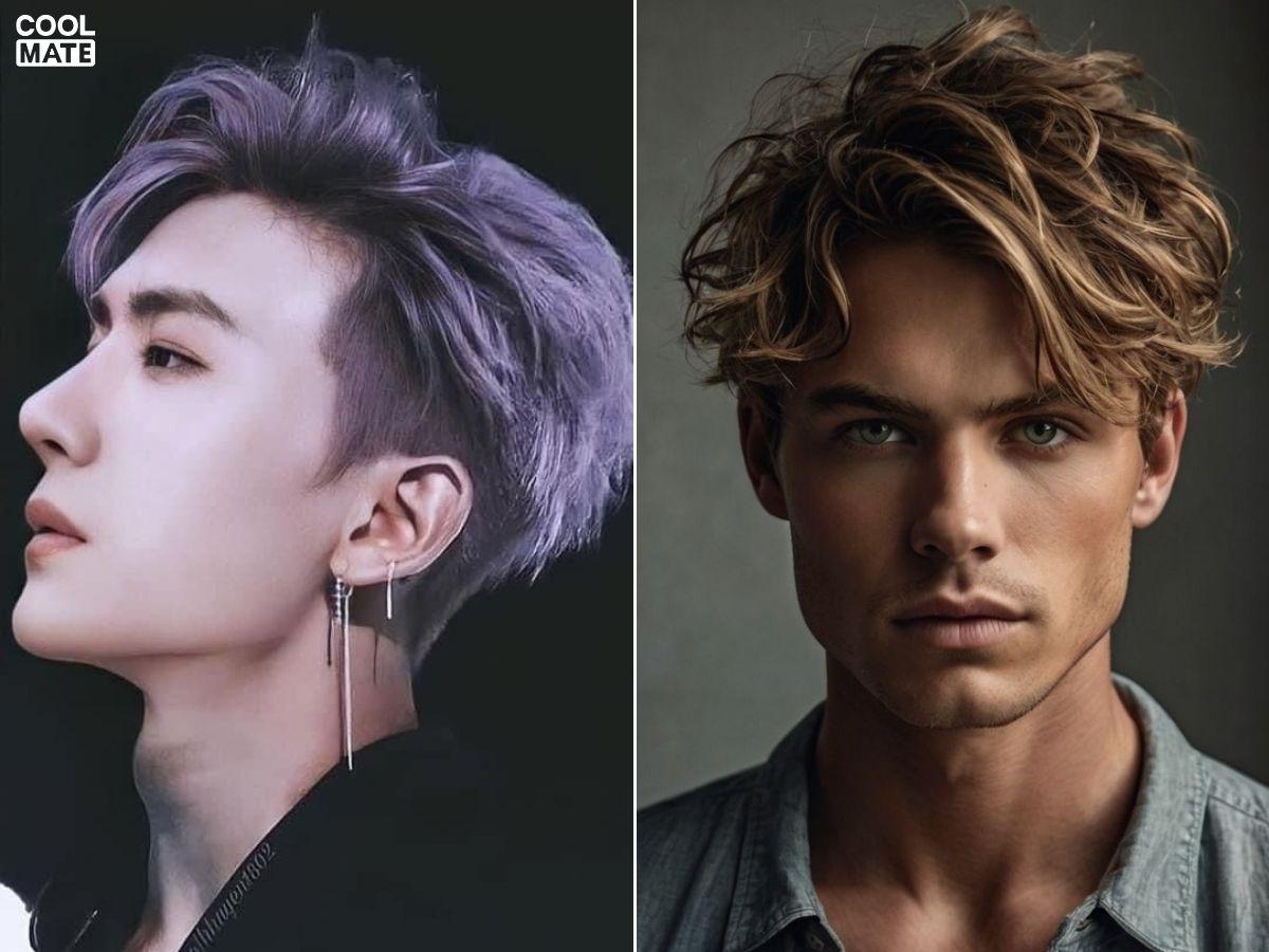 Tóc nam nhuộm highlight