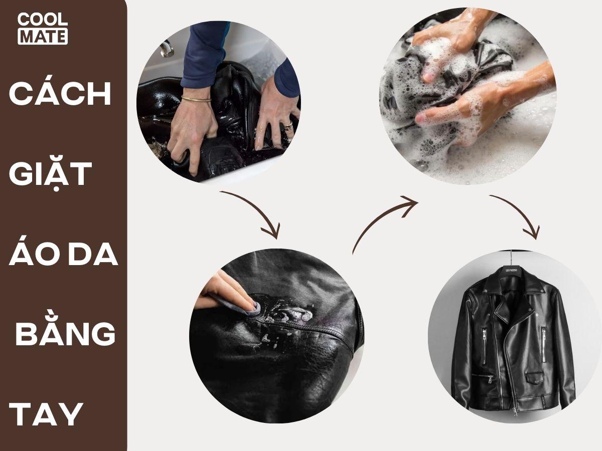 Cách giặt áo da bằng tay
