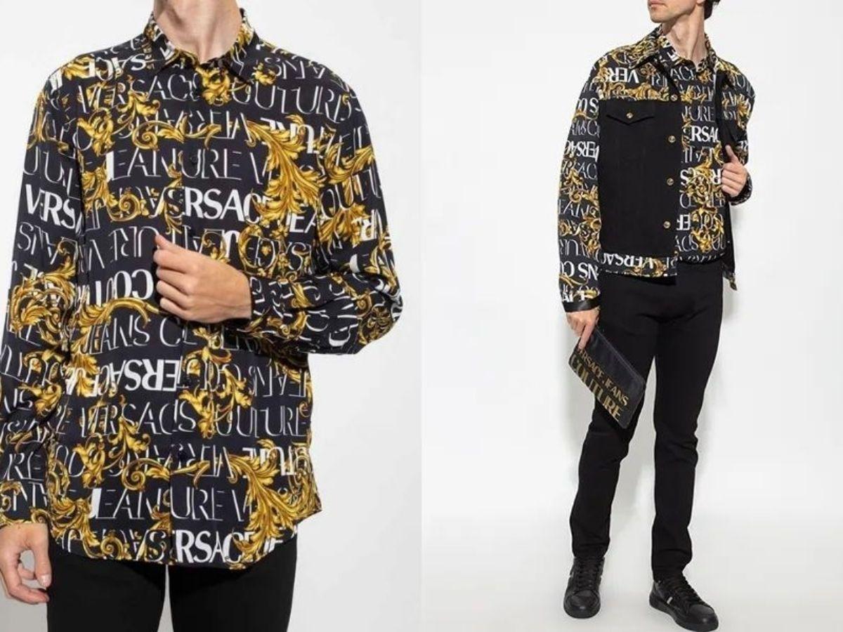 Áo Sơ Mi Baroque Jeans Couture Patterned Shirt NS153 G89 