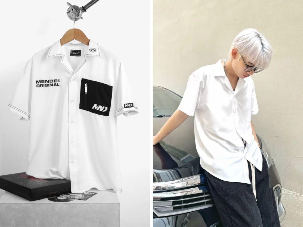 Áo sơ mi trắng local brand cá tính MENDE