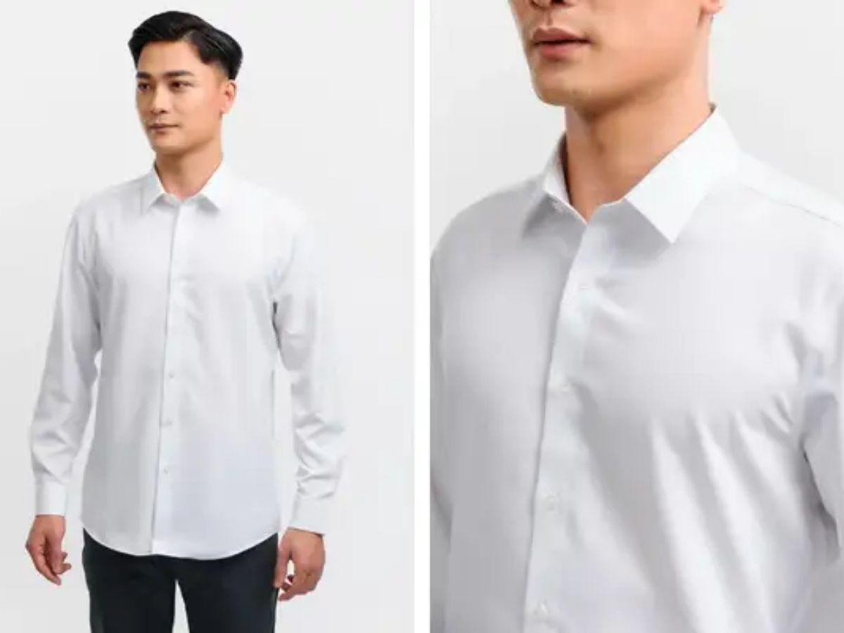 Áo sơ mi nam dài tay Café-DriS khử mùi hiệu quả của Coolmate