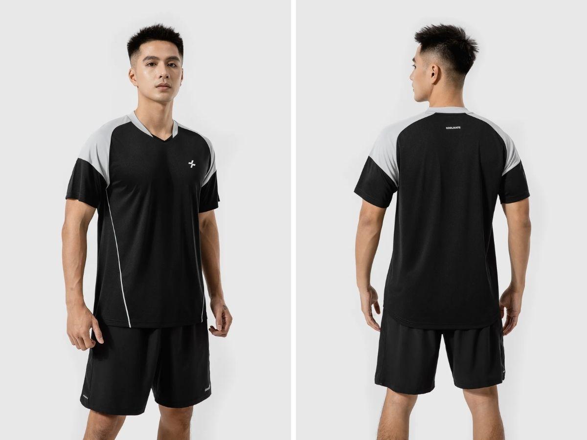 Áo thun thể thao màu đen Coolmate 