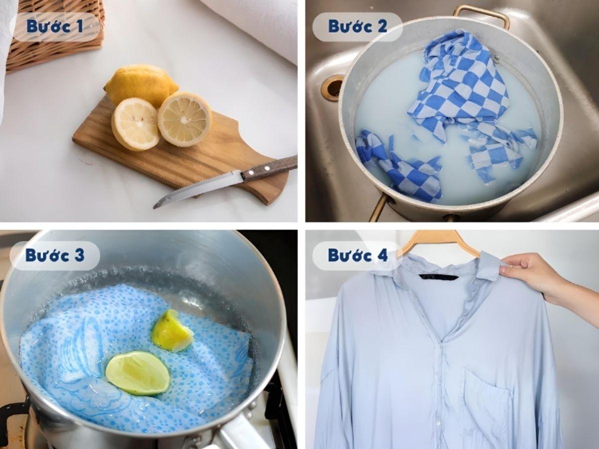 Tẩy áo ố vàng bằng chanh tươi