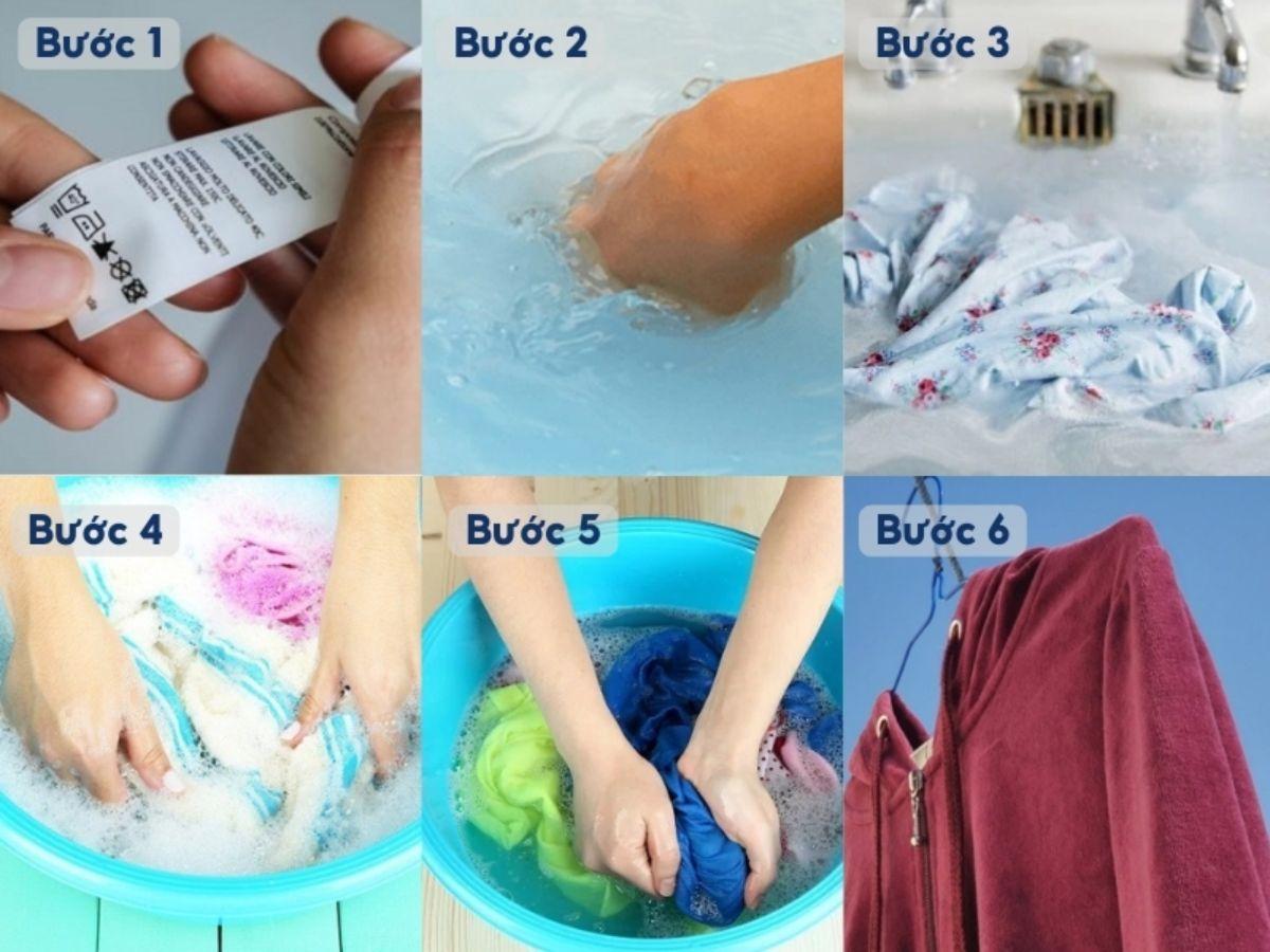 Các bước giặt áo khoác bằng tay
