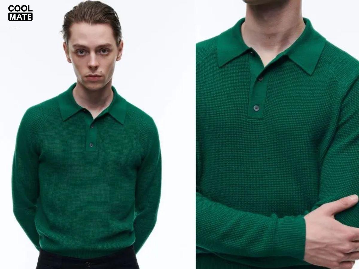 Nên giặt riêng áo polo len Merino với các loại quần áo khác để tránh bị xù lông hoặc bị dính các loại sợi vải khác