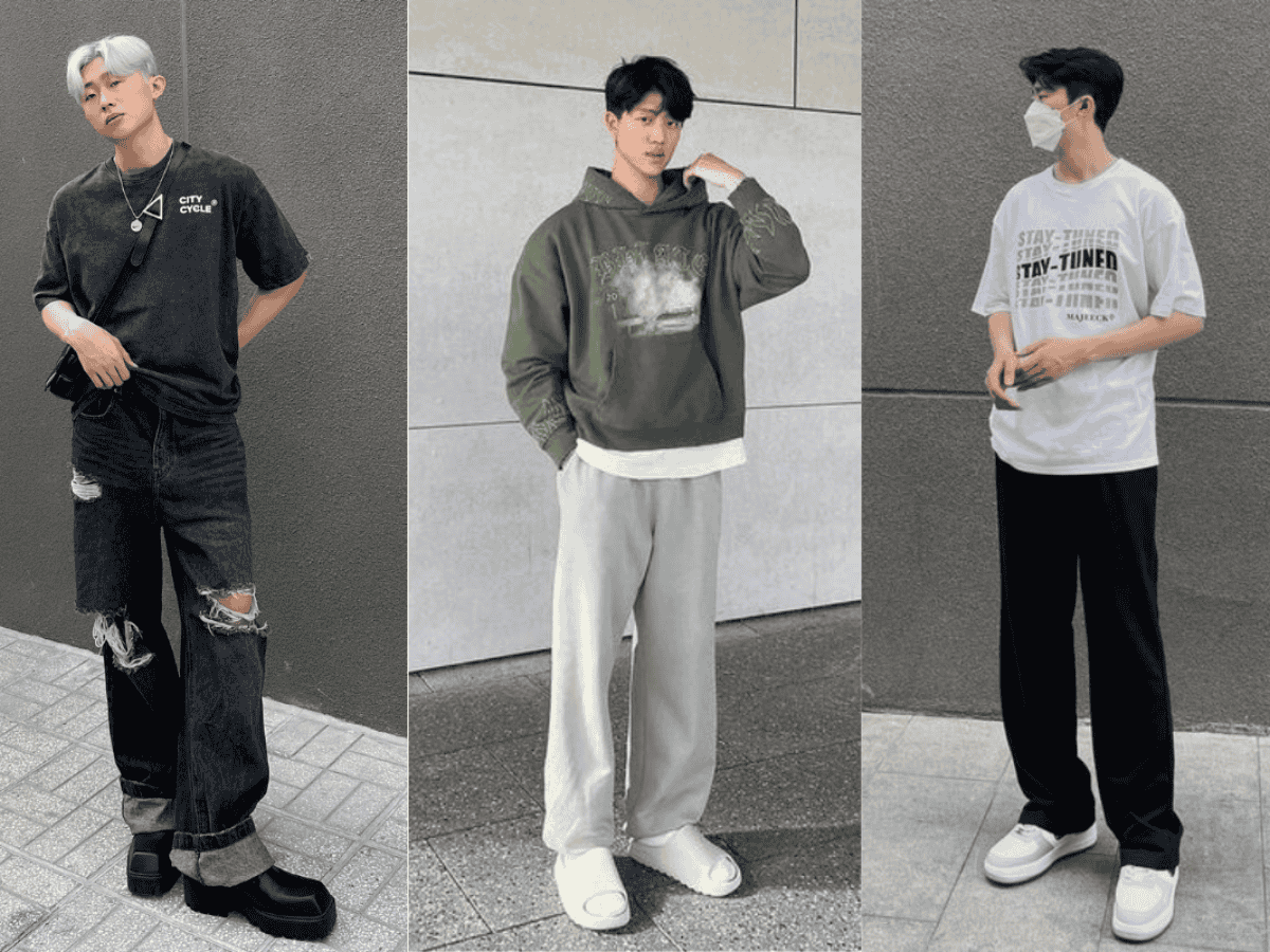 Mặc quần kaki ống rộng theo phong cách Casual