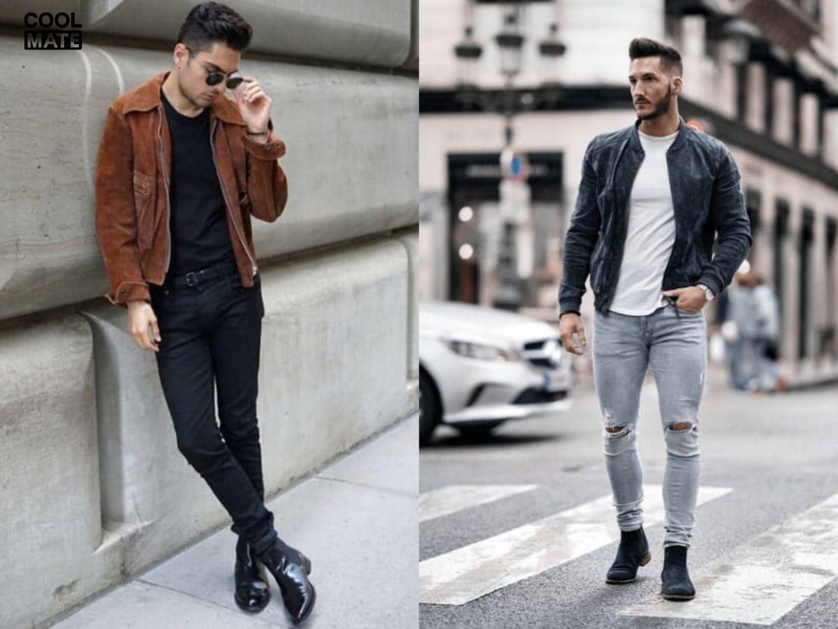 Phối quần jean nam với áo jacker để mang lại vẻ đẹp cá tính, năng động