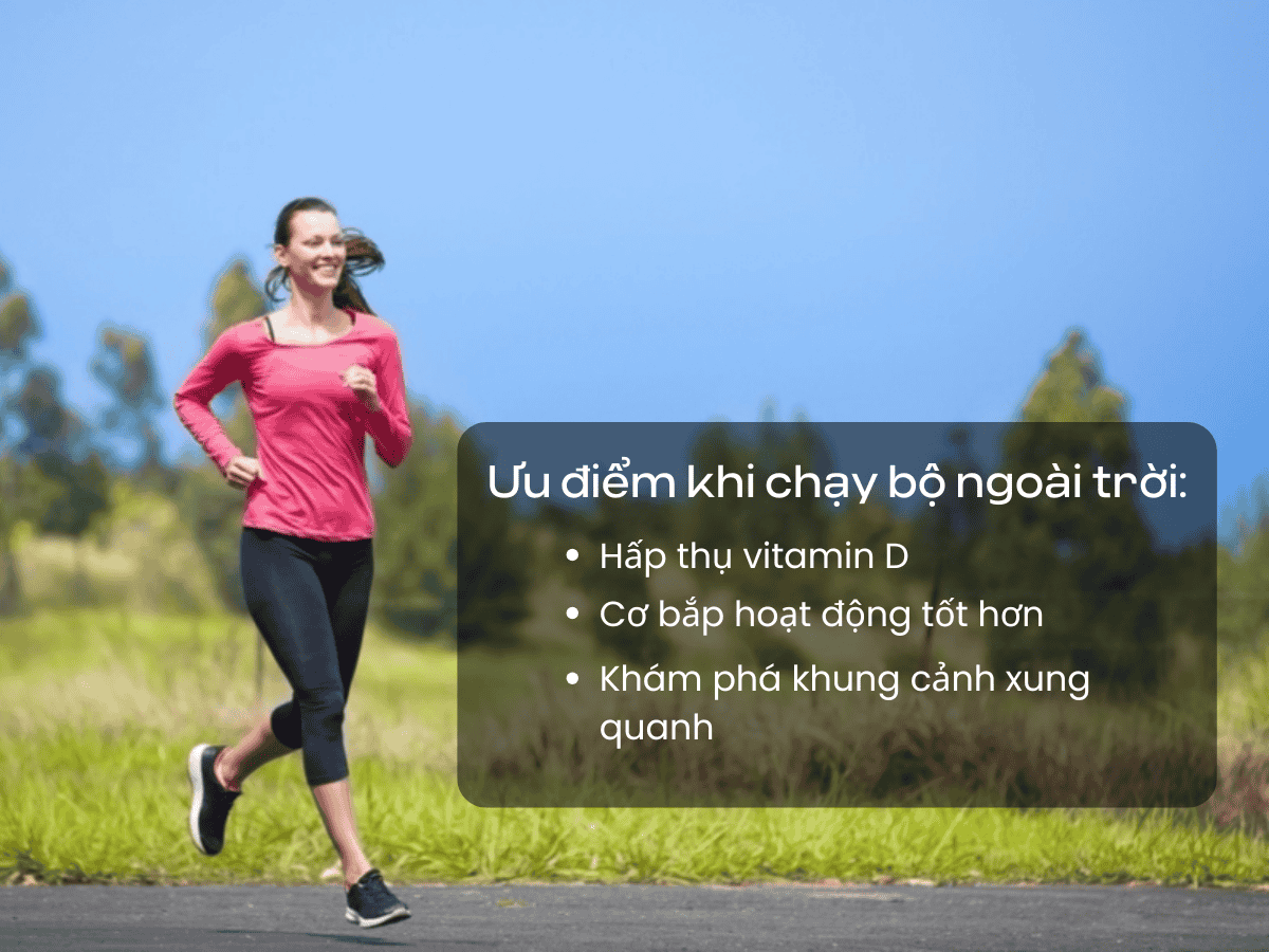 Chạy bộ ngoài trời mang đến cơ hội tuyệt vời để khám phá và quan sát khu vực mà bạn sống