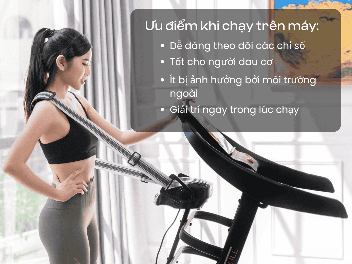 Màn hình của máy chạy bộ giúp bạn dễ dàng theo dõi các chỉ số