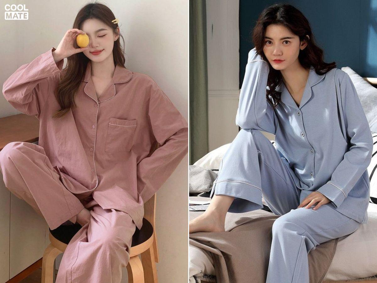 Đồ ngủ mùa đông với gam màu ấm pastel