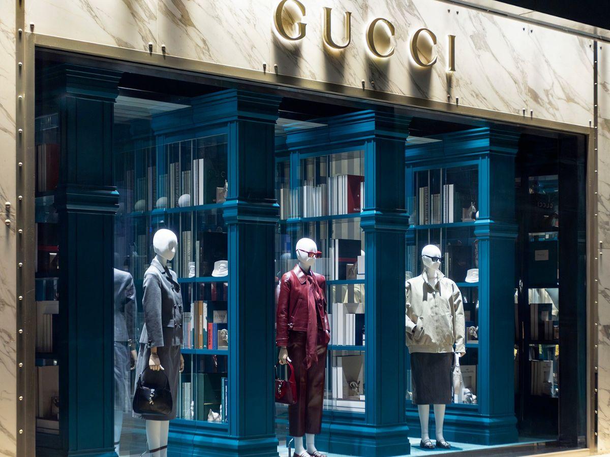 Khung trưng bày của Gucci cực nổi bật và sang trọng