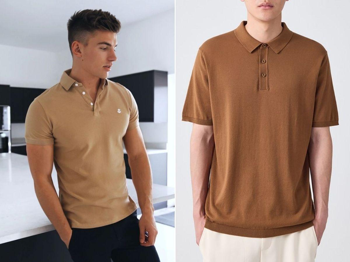 Phối áo polo màu nâu càng đơn giản càng tốt
