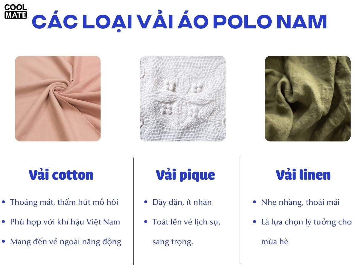 Lựa chọn chất liệu vải phù hợp cho áo polo