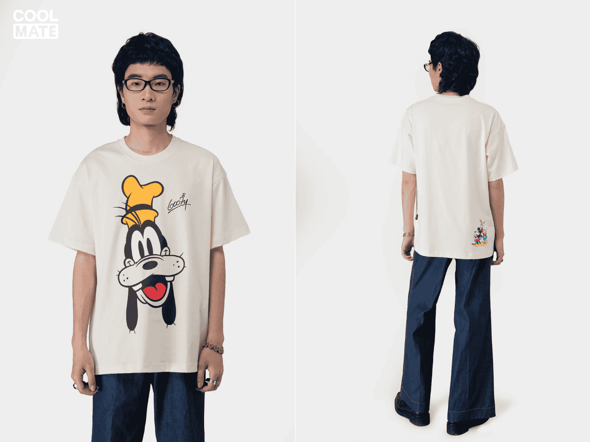 Áo thun mùa hè Oversize 84RISING Chó Goofy