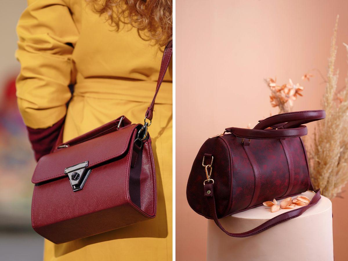 Tạo điểm nhấn với phụ kiện màu đỏ burgundy