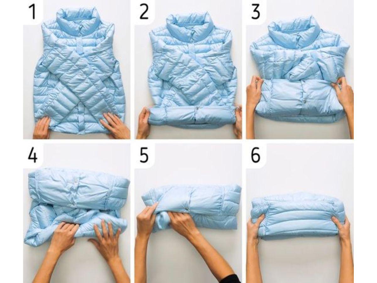 Tham khảo cách gấp áo khoác phao cực đơn giản