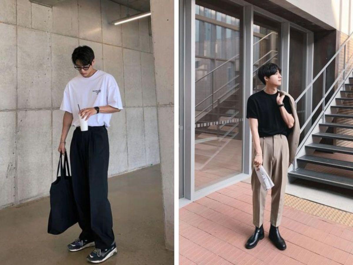 Năng động, trẻ trung với combo áo thun và quần âu