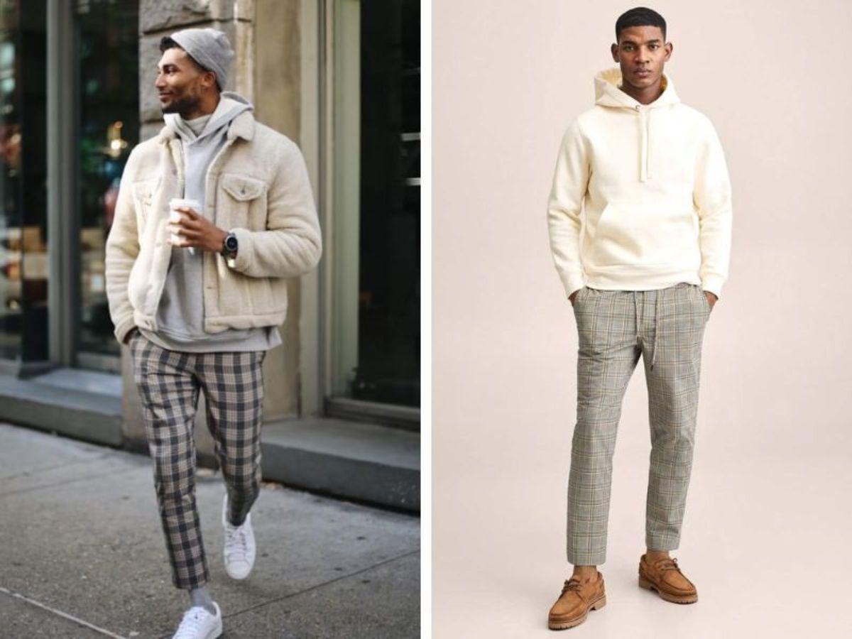 Áo hoodie và quần tây caro – Sự kết hợp hoàn hảo giúp bạn tự tin thể hiện cá tính