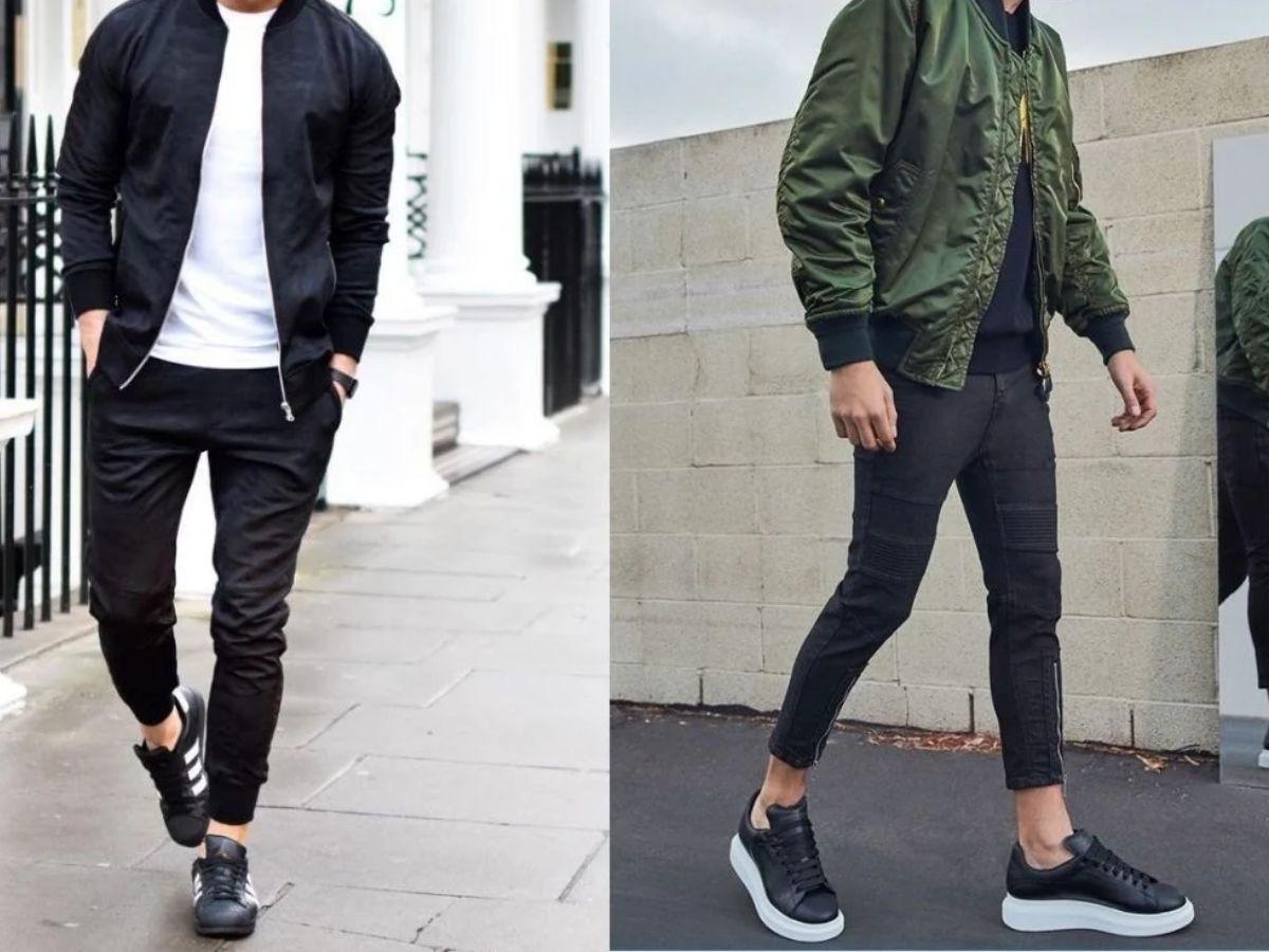 Áo bomber diện cùng quần jogger