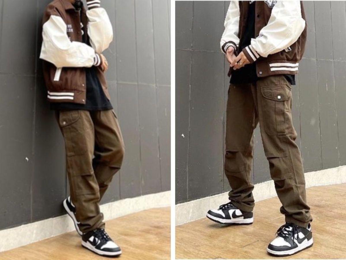 Áo bomber phối với quần túi hộp