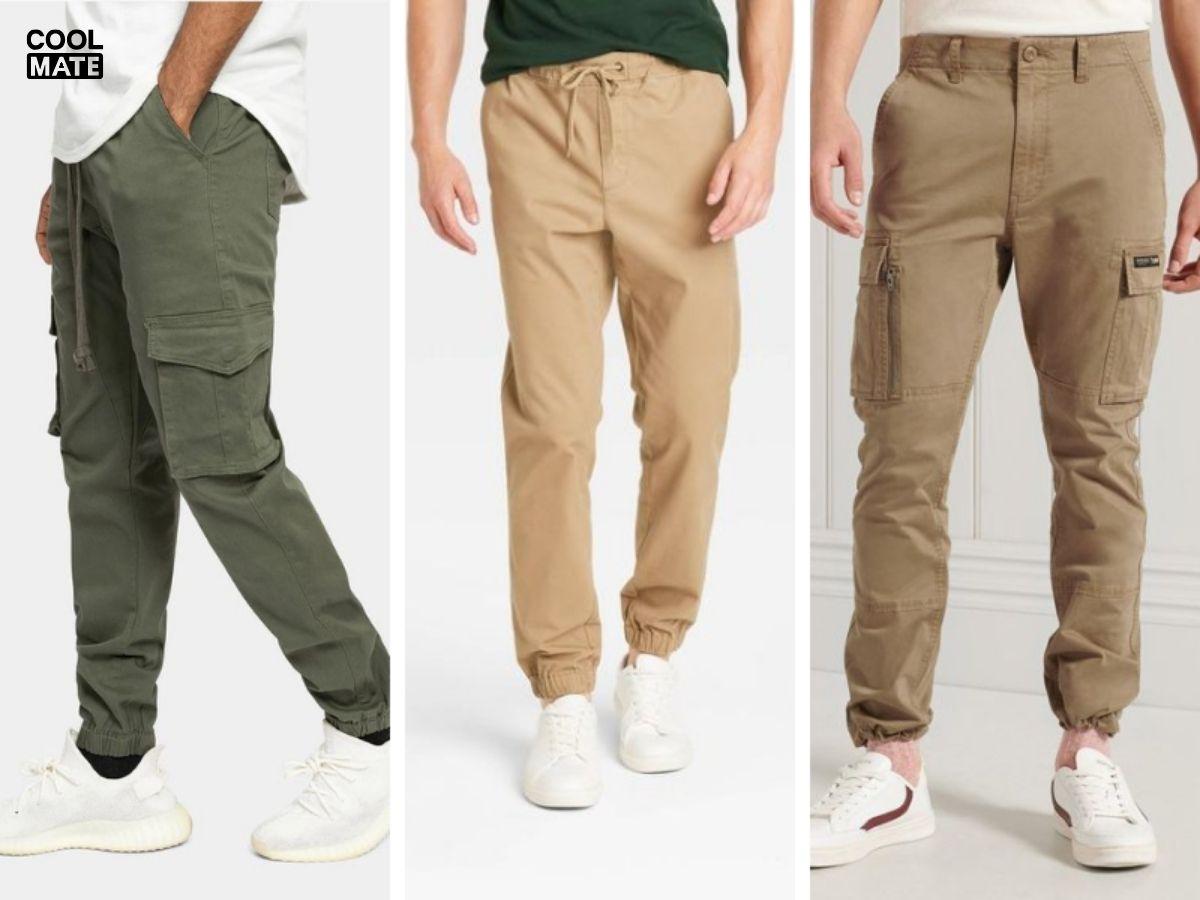 Kết hợp áo thun nam cổ trụ cùng quần jogger