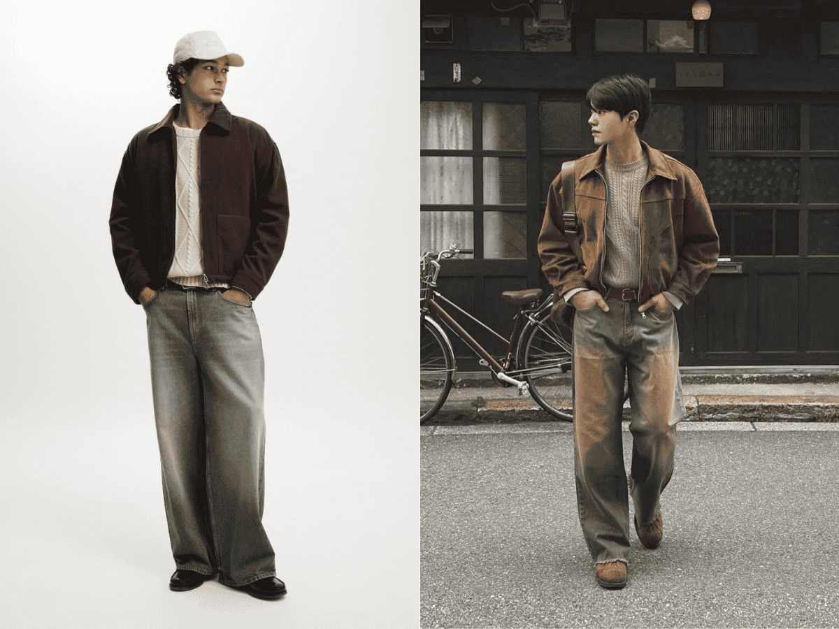 Phối đồ với áo Harrington jacket